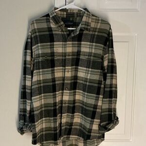 Lucky Brand Men's Plaid Button Down Shirt - Black, Gray, Cream